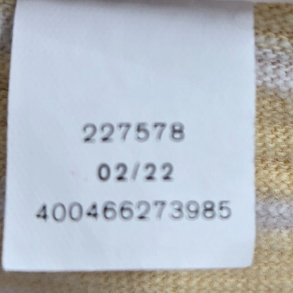 LC Lauren Conrad Yellow White Striped Racerback 100% Cotton Ruffle Tank Large - Picture 7 of 7